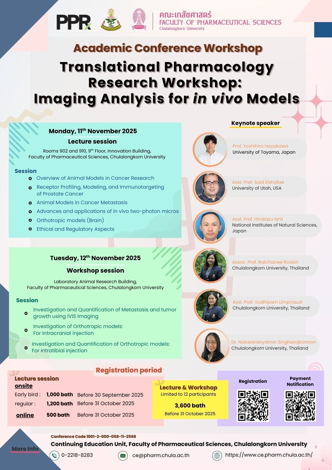 Translational Pharmacology Research Workshop: Imaging Analysis for in vivo Models